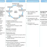 Schema di **progettazione attività didattica** con cicli, processi e risultati.