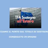 TFA sostegno estero riconosciuto MIUR: facciamo il punto sul titolo conseguito in Spagna.