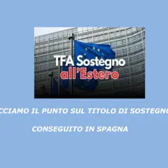 TFA sostegno estero riconosciuto MIUR: facciamo il punto sul titolo conseguito in Spagna.