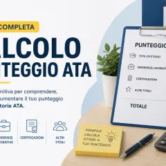 Guida completa per calcolare il tuo punteggio ATA. Comprendi titoli di studio, esperienze lavorative e certificazioni per aumentare il tuo punteggio.