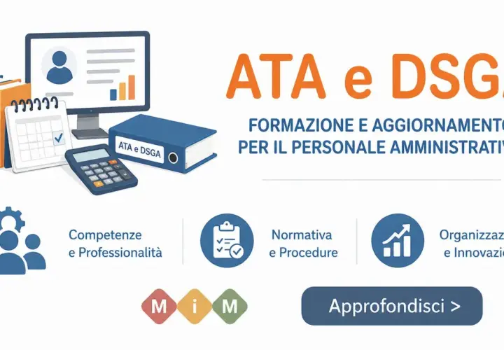 Formazione e aggiornamento per il personale ATA e DSGA, con focus su competenze, normativa e organizzazione. La digitalizzazione informatica ATA è fondamentale.