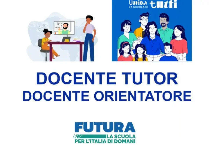 Un docente tutor supporta gli studenti in un percorso di apprendimento online. L'immagine mostra un esempio di lezione a distanza.