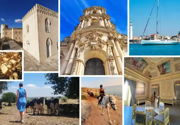 Cosa vedere a Caltanissetta: castello, chiesa barocca, yacht, formaggio, mucche, equitazione e interni dorati.