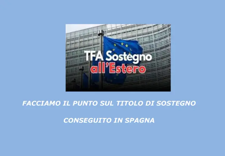 TFA sostegno estero riconosciuto MIUR: facciamo il punto sul titolo conseguito in Spagna.