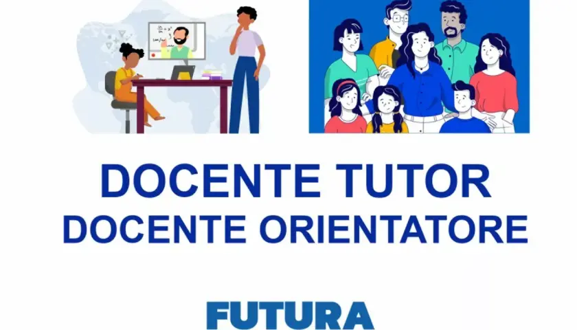 Un docente tutor supporta gli studenti in un percorso di apprendimento online. L'immagine mostra un esempio di lezione a distanza.