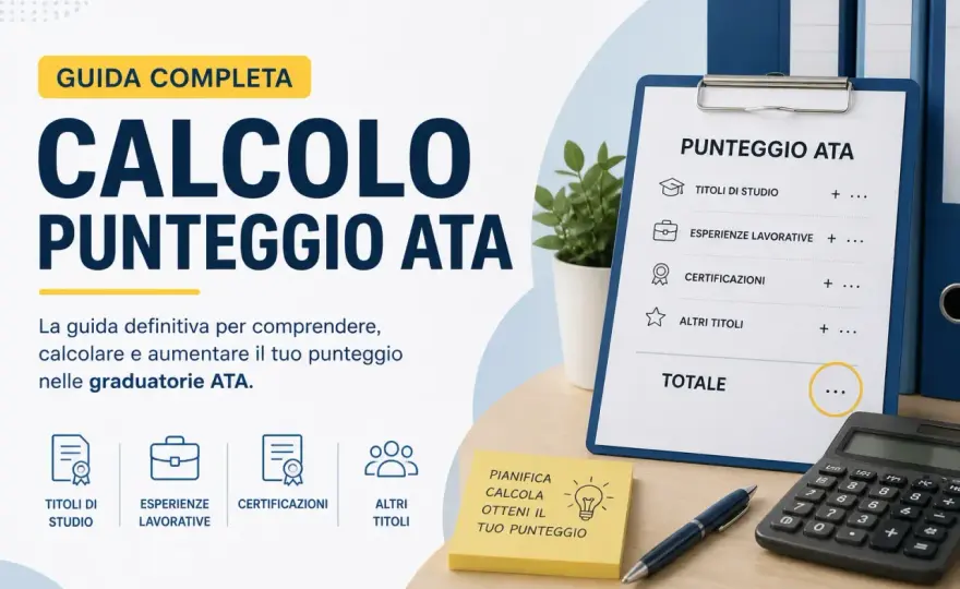 Punteggio ATA, come si calcola e quali titoli danno punti