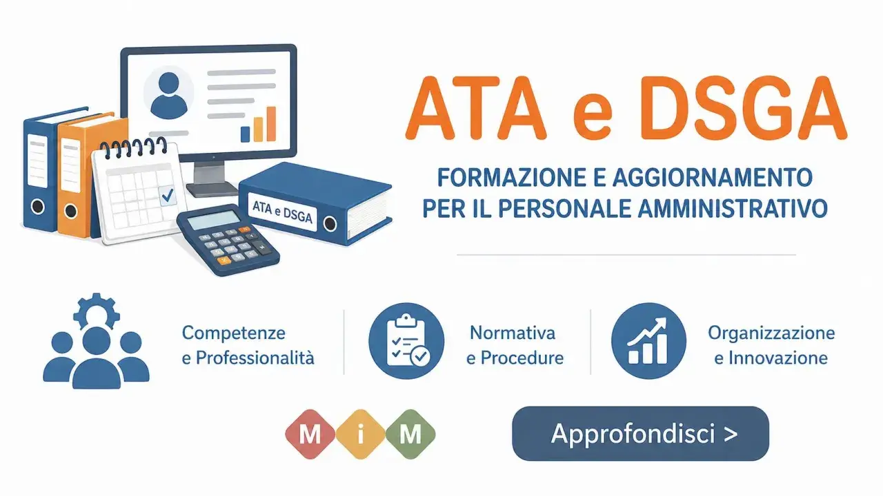 Formazione e aggiornamento per il personale ATA e DSGA, con focus su competenze, normativa e organizzazione. La digitalizzazione informatica ATA è fondamentale.