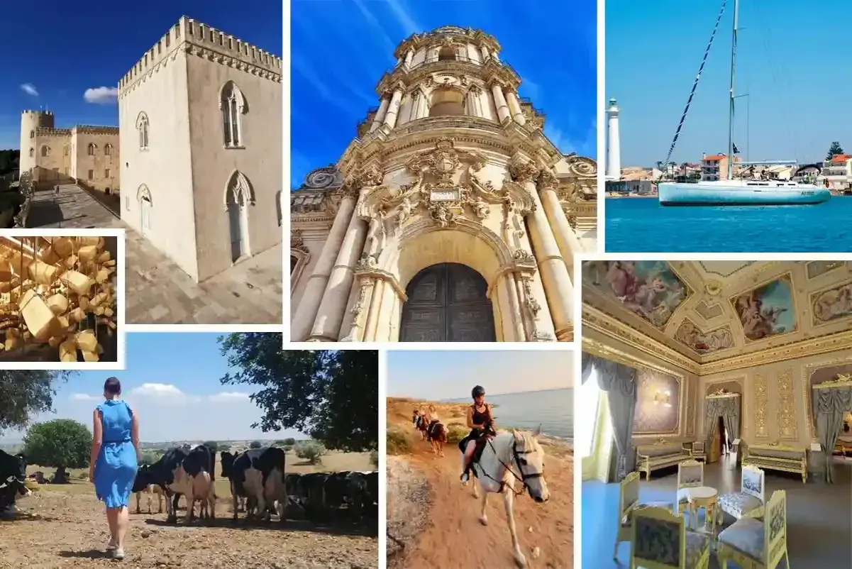 Cosa vedere a Caltanissetta: castello, chiesa barocca, yacht, formaggio, mucche, equitazione e interni dorati.